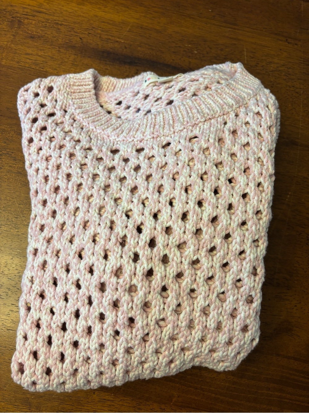 Roller Rabbit Soft Pink Open-Knit Women's Sweater size medium never worn